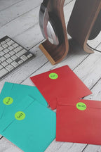 Royal Green Colored Dot Stickers 1 inch Orange Label Roll - 600 Pack