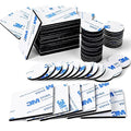 Double Sided Foam Tape Strong Pad Mounting,Black Self-Adhesive Tape Include Square Round and Rectangular(60Pcs)