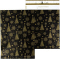 Inspired Mailers - Holiday Poly Mailers 10x13-100 Pack - Christmas Trees and Snowflakes (Black/Gold) - Mailing Envelopes - Christmas Mailers