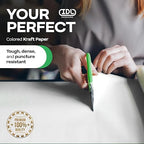 White Kraft Paper Roll 48" x 8640" (720 feet) for Packing, Moving, Shipping, Crafts - USA-Made Heavy Duty Craft Paper 50lb Thickness - 100% Recyclable Natural Kraft Wrapping Paper by IDL Packaging
