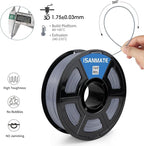 iSANMATE 3D Printer Filament ASA 1KG, Silver ASA Filament 1.75mm, UV & Weather Resistant Silver ASA Filament Perfect for Outdoor Functional Parts, Dimensional Accuracy +/- 0.02mm, 1kg Spool (2.2lbs)