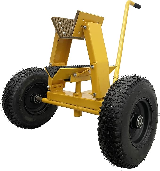 880LB Marble Slab Handling Truck, Heavy-Duty Stone Plate Mover with Thickened Steel Tires for Granite and Stone Transport