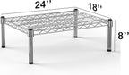 18''W x 24''L x 8''H Chrome Plated Wire Dunnage Rack | Off The Floor Storage