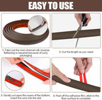 Floor Cord Cover Cable Cavity Self Adhesive Cord Hider Floor 3.3FT Floor Cable Management Power Cord Protector Floor Electric Cord Covers for Offices, Gym, Exhibitions (CoffeeBrown, 1.18" x 3.3')
