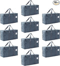 Moving Bags Heavy Duty Extra Large, Moving Boxes, Moving Supplies Essentials, Storage Bins with Lids, Plastic Packing Totes, Storage Bags for Clothes with Handles & Zippers(Grey, 10 Pack)