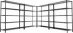 Storage Shelves Heavy Duty, 4 PCS 48" L x 20" W x 72" H Garage Wire Shelving Unit Loads 2000LBS, 5-Tier Adjustable Metal Industrial Utility Shelf Rack for Kitchen, Laundry Room, Warehouse, Basement