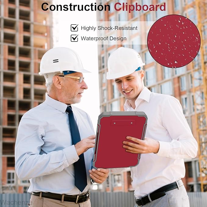 Thicker Clipboard with Storage, Internal Pen Pouch Included, A4 / Letter Size, Reinforced Contractor Clipboard Attached Capacity, Durable Sturdy Clip Boards 8.5x11 with Dual Clip for Outdoor