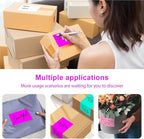 3 X 5 Inch Printable Waterproof Rectangle Color Coding Labels, 300 Per Roll Adhesive Color Coding Stickers for Bar-Codes, Address, Small Business Labeling, Fluorescent Purple