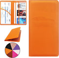 Car Registration and Insurance Holder, Premium Pu Leather Vehicle Glove Box Organizer - for Driver License, Cards & Essential Documents (L-Orange)
