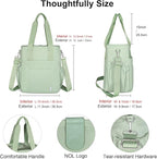 NOL Insulated Lunch Bag for Women, Large Spacious Lunch Tote Bag With Removable Adjustable Shoulder Strap with Multi Pockets,Leakproof Cooler Bag,Lightweight Nylon Waterproof Lunch Box For Work,Green