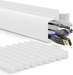 Delamu 157in Cable Management Under Desk, Safe & Tidy Under Desk Cable Management for Home & Office, Cord Organizer for Desks, Wire Organizer Kit, 10 Pack White