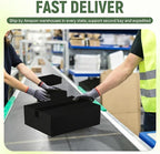 12"x9"x4" Shipping Boxes Set of 5, Black Corrugated Cardboard Box Literature Mailer