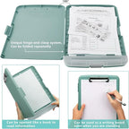 SFLHHDM Storage Clipboard with Pen Holder, High Capacity Clipboards for Classroom, Clip Boards 8.5x11 with Storage, Low-Profile Clip, Lightweight Plastic Clipboard for Kids, Lawers, Office Workers