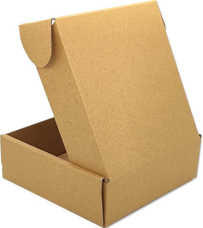 Small Brown Shipping Boxes for Small Business Pack of 25-6x6x2 inches Cardboard Corrugated Mailer Boxes for Shipping Packaging Craft Gifts Giving Products