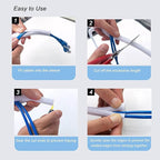 CrocSee 25ft - 3/8 inch Braided Cable Management Sleeve Cord Protector - Self-Wrapping Split Wire Loom for TV/Computer/Home Theater/Engine Bay - White