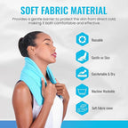 ICEWRAPS Extra Cover ONLY for 7"x28" Therapy Clay Ice Pack | Reusable and Washable Soft Fabric Cover for Cold Pack | Fabric Cold Compress Sleeve | 7"x28" Soft Ice Pack Cover | Blue Fabric Cover Only