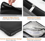 Fireproof Money Bag Upgraded 4200°F, 11”x 6.2” Waterproof money bags with zipper for Travel/Office/Home, Small Fireproof Safe Pouch, Built-in 11 storage pockets for Phone, Cash, Passport, Card
