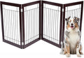 Internet's Best Traditional Wire Dog Gate - 4 Panel - 30" Tall - Espresso