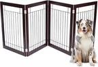 Internet's Best Traditional Wire Dog Gate - 4 Panel - 30" Tall - Espresso