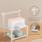 Label Holder for Rolls and Fan-Fold Labels, Sturdy Thermal Sticker Holder for Desktop Thermal Printer, Shipping Label Sticker Dispenser for Home, Office, and Small Businesses