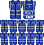 BeautyWill Custom Logo Safety Vest S,M,L,XL,2XL,3XL,4XL Personalized Safety Vest High Visibility Apparel