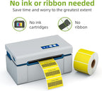 2.25" x 1.25" Yellow Direct Thermal Labels, Replacement for Self-Adhesive Address Shipping Barcode Thermal Stickers, Compatible with Rollo & Zebra Thermal Label Printer(1 Roll, 1000 Labels)