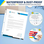 SUNEE Sheet Protectors 500 Packs for 3 Ring Binder, PVC-Free Clear Page Protectors 8.5x11 Inches Plastic Cover for Paper, Documents, Photos, Top Loading Binder Sleeves Letter Size