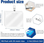 500 Pack 5mil 2.25“x3.75" Thermal Laminating Pouches Badge Laminate Pouches Clear Laminated Luggage Tags Printable Laminator Pouches for Business Permits Cards (100, 3"x4"-5mil)