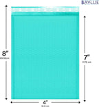 Teal Small Bubble Mailers 4x8 Inch #000 | Thick Padded Poly Mailer Envelopes | Mailing Trading card sports Card Bubble Envelopes | Water & Tear Resistant | 500 Pack Bulk