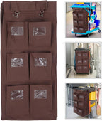 Generic High Capacity Janitorial Cart Bag with Rectangular Cleaning Cart Replacement Organizer for Hotel Housekeeping Hanging Garbage Bag