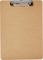 Amazon Basics Hardboard Office Clipboard,Letter Size, 9" x 12.5", 12-Pack, Brown