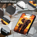 Clipboard with Storage,Office Supplies Nursing Clipboards Folder with Pen Holder Plastic Storage ClipBoard Foldable for Teacher Nurse,Sunset Elephant