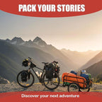 Bike Cargo Trailer with Spring Suspension, Bicycle Wagon Cart, Handle Cart 160 lbs Load Capacity, Foldable Compact Storage，with Removable Dust Cover Wheel 16’’