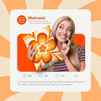 Metronic Poly Mailers 14.5x19 Inch Shipping Bags for Clothes,Self Adhesive Shipping Envelopes for Small Business,Waterproof Mailers Poly Bags for Shipping,Packaging Mailing Bags Orange Flower 50pc