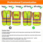 BeautyWill Custom Safety Vest Logo Class 2 High Visibility Reflevtive Vest Outdoor Protective Workwear