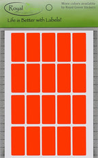 Royal Green Color-Coding Labels Rectangular Sticker in Neon Red 1.57 inch x 0.75 inch (40mm x 19mm)- 2000 Pack