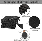 6 Pack Moving Blanket 40x 72" Moving Pads for Furniture Protection Quilted Packing Shipping Blankets for Furniture Moving Supplies (6 Pack)