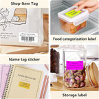 1x2 inch Blank Removable Freezer Labels Printable Rectangle Stickers 500PCS Water Oil Resistant with Perforation Line for Food Containers Jars Pantry Organization, Gold