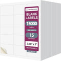 NextDayLabels – 2"-11/16 x 2 Rectangular Sticker Labels for Printer - White Laser/Inkjet Printer Labels Return Address Labels Shipping Label Stickers (1000 Sheets, 15 Per Sheet, 15000 Labels)