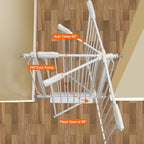30" Tall Extra Wide Baby Gates for Doorways & Stairs - Large, Long Pressure Mounted Metal Safety Gates for Kids & Dogs - White (71.5-76.38 Inch)