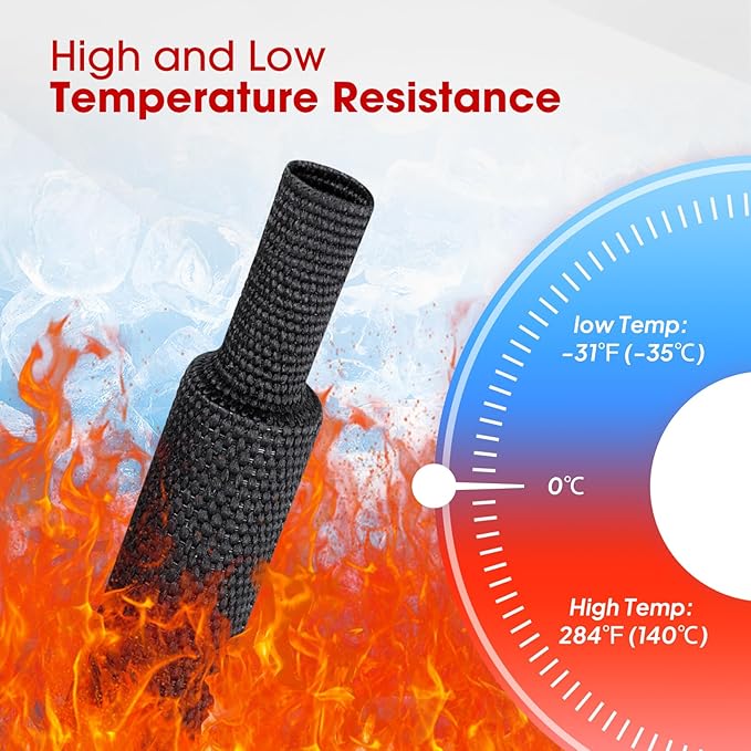 2 in 1 Heat Shrink Braided Sleeving Fabric Tubing-Ideal fit Irregular Shape Hose/Cable/Wire (1/2"(12mm), 80FT)