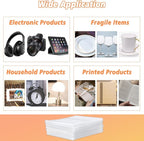 100 Pack 12'' x 16'' Cushion Foam Pouches, Moving Supplies for Dishes, Packing Materials for Dishes & Cups, Glass Packing Paper and Plate Protectors for Moving(300x400x0.5MM)
