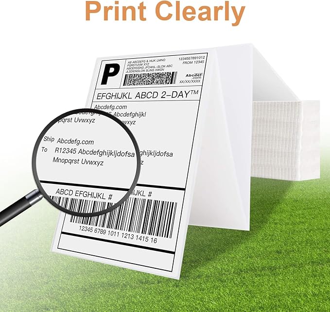 4x6 Direct Thermal Labels - Fanfold with Perforations - Permanent Adhesive - 2 Stack 1000 Labels