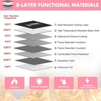 Fireproof Bag with 5200℉ Thermal Insulated, Waterproof Fireproof document bag with Zipper, Fireproof Money Bag for Cash, Fireproof Safe Bags for Home Safe Bank Valuable Documents (Pink, 11"x7.7")