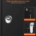 50 Keys Key Cabinet, Anti-Theft Key Lock Box with Key Tags, Adjustable Key Organizer Wall Safe for Car Office House Garage Rental Business
