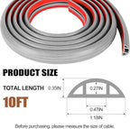 MYFAMIREA 10FT Floor Cord Cover for Wire Self Adhesive Cable Cavity Management PVC Extension Cord Hider Power Floor Wire Protector Cover Prevent Cable Trips for Office Home Outdoor (Gray Wood, 1.18'')