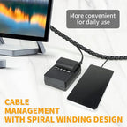 Spiral Wire Wrap, 9.84ft, 16.4ft, 33ft Spiral Cable Wrap Sleeve Hose for Computer, Power, Audio & Video Cords Stop Cord Tangle and Detangler (Grey, 8mm (5/16")-33ft)