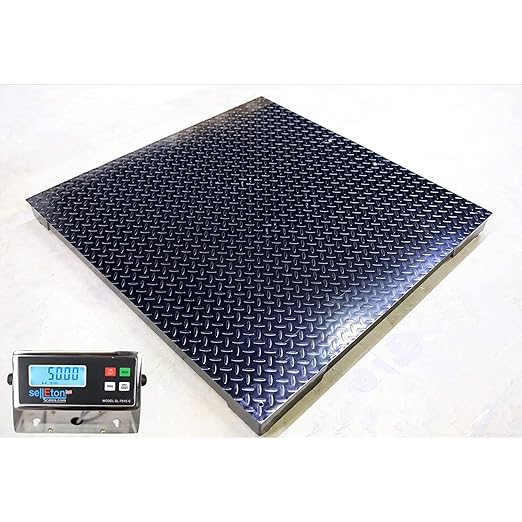 Liberty Scales Heavy Duty Industrial 48" x 48" Floor Scale with Printer Accurate Digital Pallet Scales for Warehouse or Shipping Weighing (10,000 lbs x 1 lb)