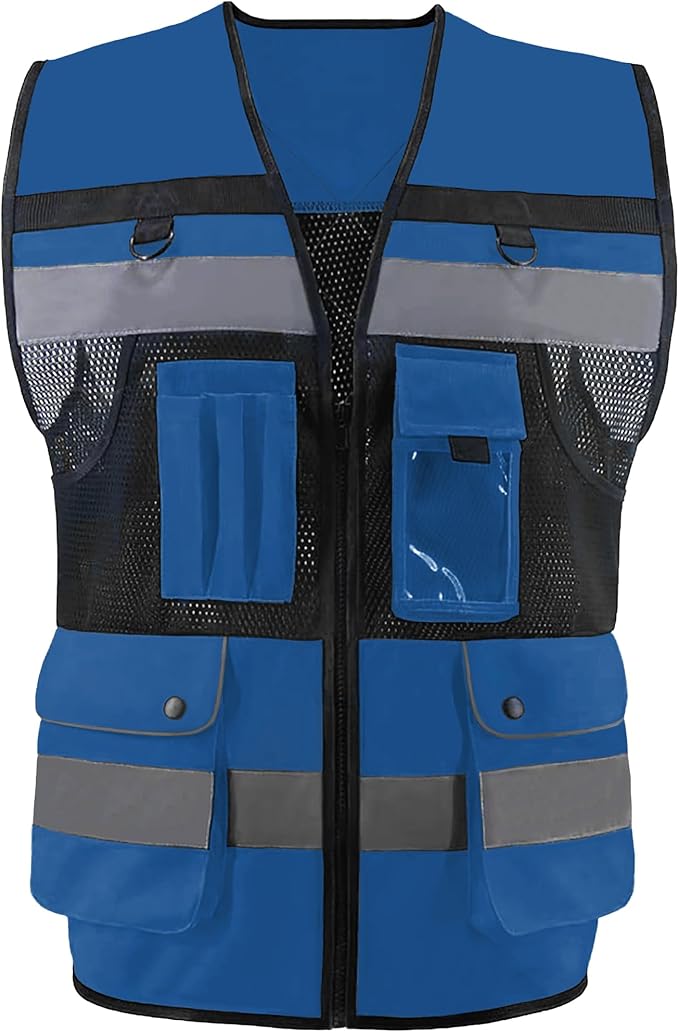 Safety Vest High Visibility Reflective Construction Vest for Men Women