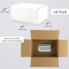 Frametory 9x6x4 Pack of 28 Corrugated Cardboard Packing Shipping Mailing Moving Carton Boxes, White